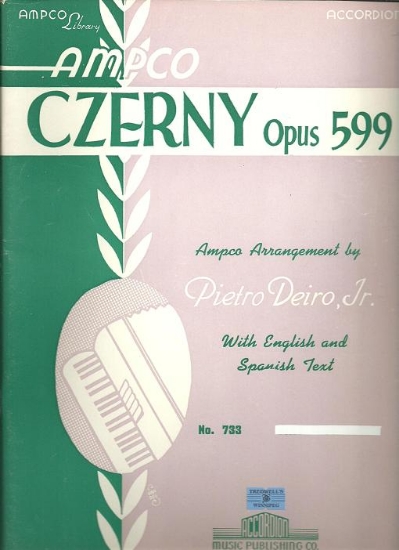Picture of Czerny Opus 599, ed. Pietro Deiro, accordion sheet music folio