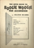 Picture of The Open Door to Boogie Woogie Accordion, Milton De Lugg, sheet music folio