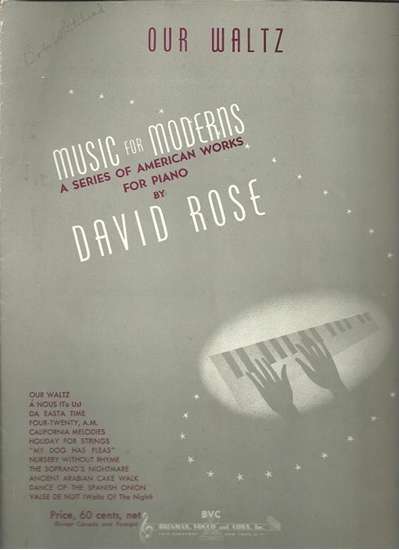 Picture of Our Waltz, David Rose, piano solo 