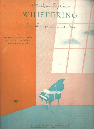 Picture of Whispering, John Schonberger/ Richard Coburn/ Vincent Rose, arr. Domenico Savino for piano solo, sheet music
