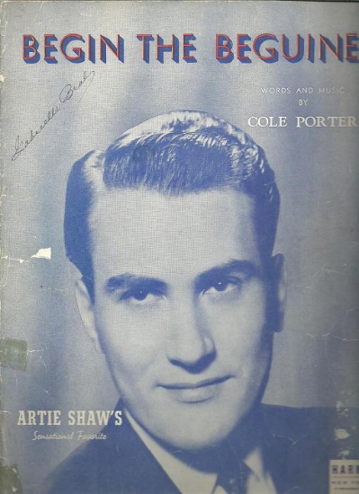 Picture of Begin the Beguine, Cole Porter, recorded by Artie Shaw, piano/vocal sheet music