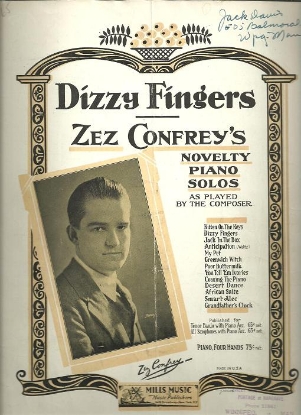 Picture of Dizzy Fingers, Zez Confrey, piano solo