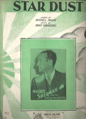Picture of Star Dust, Stardust, complete with verse, Mitchell Parish & Hoagy Carmichael, sheet music
