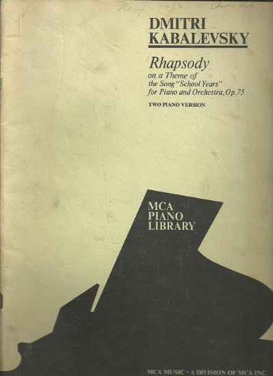 Picture of Dmitri Kabalevsky, Rhapsody Op. 75, piano duo, sheet music folio