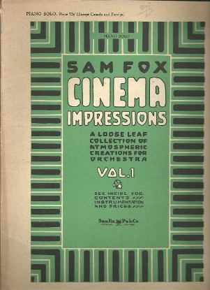 Picture of Sam Fox Cinema Impressions Vol. 1, J. S. Zamecnik, piano solo, sheet music folio