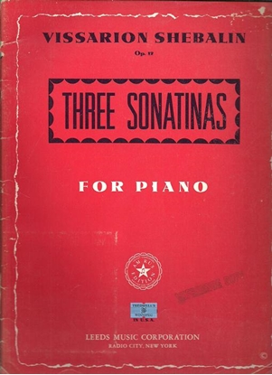 Picture of Three Sonatinas Op. 12, Vissarion Shebalin, piano solo 