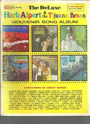 Picture of The Deluxe Herb Alpert & the Tijuana Brass Souvenir Song Album No. 3A Revised, piano/guitar folio