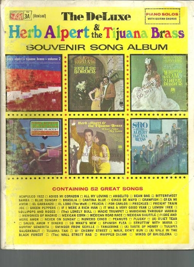 Picture of The Deluxe Herb Alpert & the Tijuana Brass Souvenir Song Album No. 3A Revised, piano/guitar folio