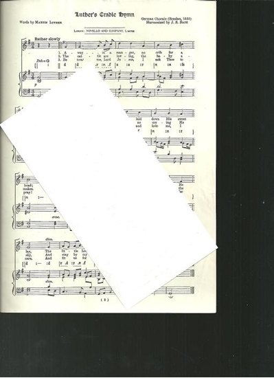 Picture of Luther's Cradle Hymn, Martin Luther & J. S. Bach, unison octavo 