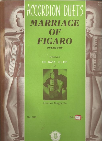 Picture of Marriage of Figaro, W. A. Mozart, arr. for accordion duet by Charles Magnante, sheet music