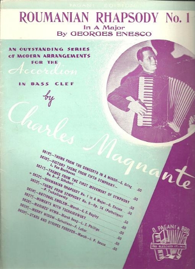 Picture of Roumanian Rhapsody No. 1, Georges Enesco, arr. Charles Magnante, accordion solo sheet music