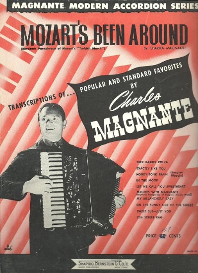 Picture of Mozart's Been Around (a rhythmic paraphrase of Mozart's "Turkish March"), arr. Charles Magnante, accordion solo sheet music