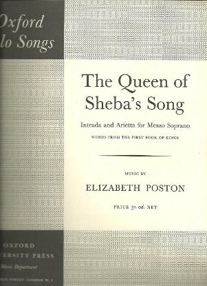 Picture of The Queen of Sheba's Song, Intrada & Arietta for Mezzo Soprano, Elizabeth Poston, sheet music
