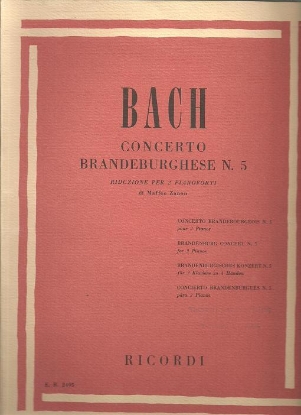 Picture of Brandenburg Concerto No. 5, J. S. Bach, arr. Maffeo Zanon, piano duo, two pianos four hands, sheet music folio