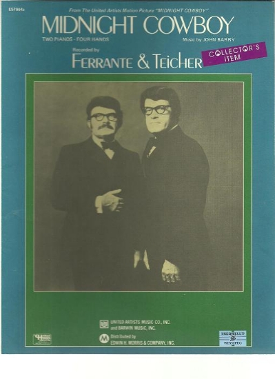 Picture of Midnight Cowboy, John Barry, arr. Ferrante & Teicher, piano duo sheet music
