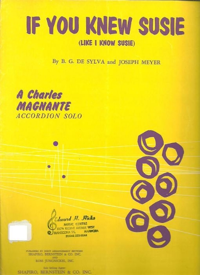 Picture of If You Knew Susie, B. G. De Sylva & J. Meyer, arr. Charles Magnante, accordion solo sheet music