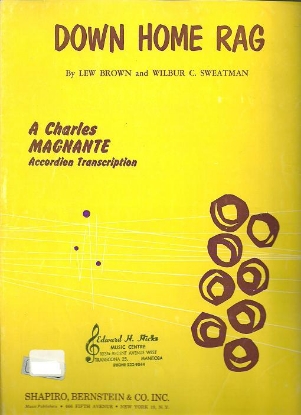 Picture of Down Home Rag, Lew Brown & W. C. Sweatman, arr. for accordion solo by Charles Magnante, sheet music