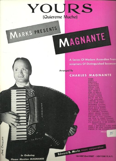 Picture of Yours, Quiereme Mucho, Gonzalo Roig & Augustin Rodriguez, arr. Charles Magnante