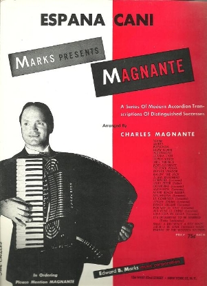 Picture of Espana Cani, Pascal Marquina, arr. Charles Magnante, accordion solo sheet music
