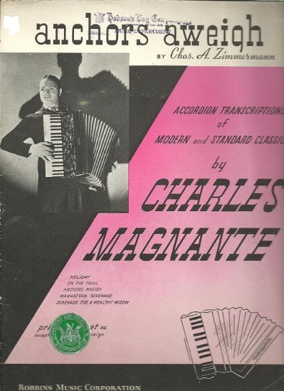 Picture of Anchors Aweigh, C. A. Zimmerman, arr. Charles Magnante, accordion solo sheet music