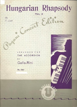 Picture of Hungarian Rhapsody No. 2, F. Liszt, arr. Galla-Rini, accordion solo sheet music