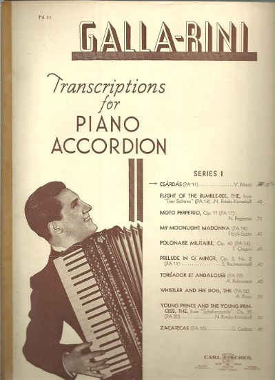 Picture of Csardas, V. Monti, arr. Galla-Rini, accordion solo sheet music