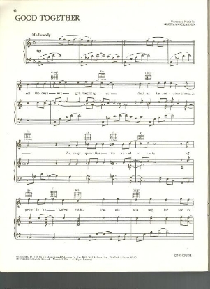 Picture of Good Together, Greta Anne Larson, recorded by Mary MacGregor, sheet music