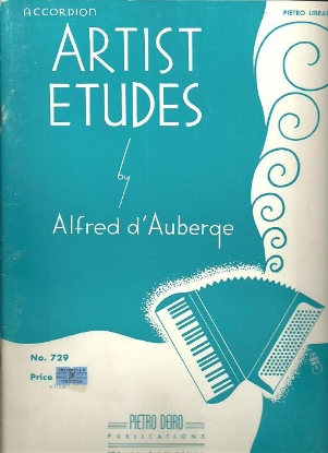 Picture of Artist Etudes, Alfred d'Auberge, accordion technique, sheet music folio