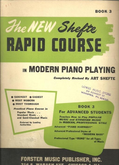 Picture of The New Shefte Rapid Course in Modern Piano Playing Book 3, Art Shefte, piano solo, sheet music folio