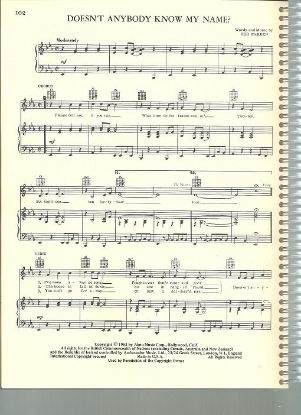 Picture of Doesn't Anybody Know My Name, Rod McKuen, sheet music