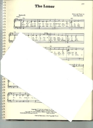 Picture of The Loner, Rod McKuen, sheet music