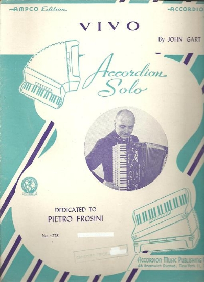 Picture of Vivo, John Gart, dedicated to Pietro Frosini, accordion solo sheet music