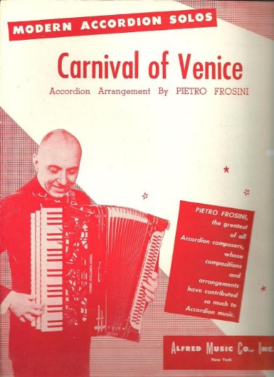 Picture of Carnival of Venice, Pietro Frosini, accordion solo sheet music