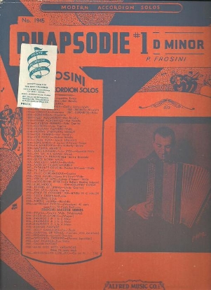 Picture of Rhapsodie #1 in d minor, Pietro Frosini, accordion solo, sheet music