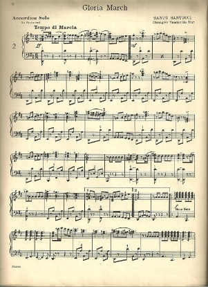 Picture of Gloria March, Santo Santucci, accordion solo sheet music