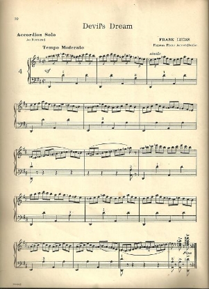 Picture of Devil's Dream, Frank Lucas, accordion solo sheet music