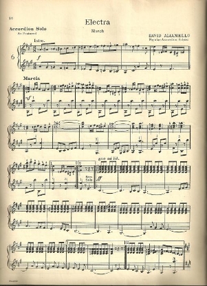 Picture of Electra, March, David Alianiello, accordion solo sheet music