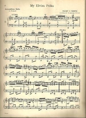 Picture of My Elvira Polka, Faust C. White, accordion solo sheet music