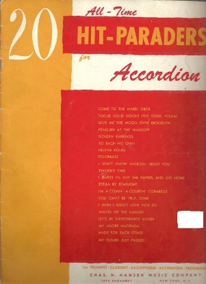 Picture of 20 All-Time Hit-Paraders, arr. Bruno Camini, accordion solos, sheet music folio