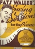 Picture of Fats Waller's Swing Sessions for the Piano, piano solo arrangements of popular standard songs, sheet music folio