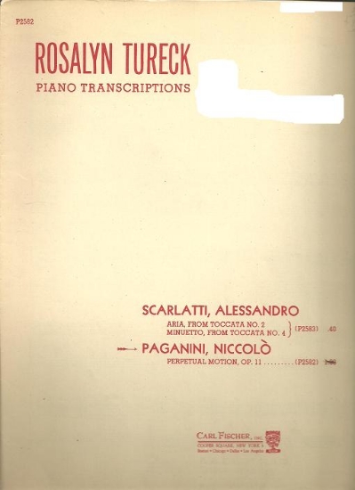 Picture of Perpetual Motion Op. 11, Niccolo Paganini, transcribed by Rosalyn Tureck, piano solo sheet music