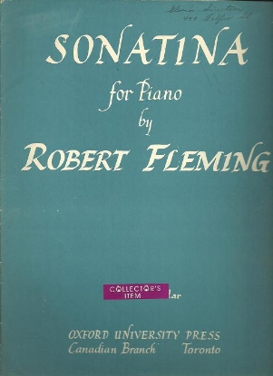Picture of Sonatina for Piano, Robert Fleming, piano solo sheet music