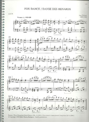 Picture of Fox Dance, Danse des Renards, Leo Weiner, piano solo, sheet music, pdf copy 