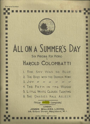 Picture of All on a Summer's Day, Harold Colombatti, piano solo folio