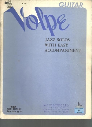 Picture of Volpe Jazz Guitar Solos With Easy Guitar Accompaniment, Harry Volpe, guitar solo, sheet music folio