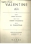 Picture of Valentine, Herbert Reynolds/ Albert Willemetz/ H. Christine