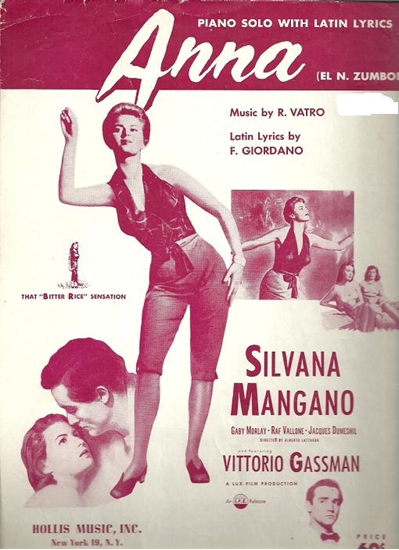 Picture of El Negro Zumbon, piano solo theme from movie "Anna, F. Giordana & R. Vatro