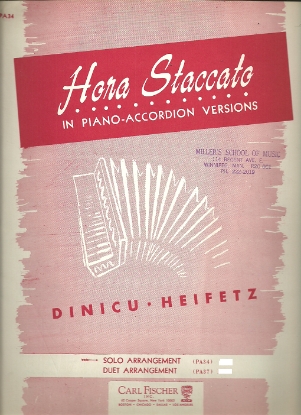 Picture of Hora Staccato, Dinicu-Heifetz, arr. Bernard Alkoff, accordion solo sheet music