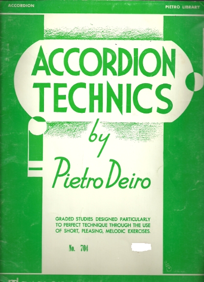 Picture of Accordion Technics, Pietro Deiro, accordion sheet music folio