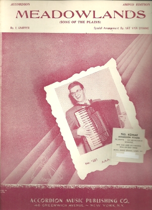 Picture of Meadowlands, L. Knipper, arr. Art Van Damme for accordion solo, sheet music